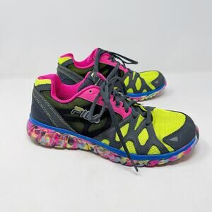 FILA Womens 7 Shadow Sprinter Running Shoes Sneakers Training Athletic Pink Gray